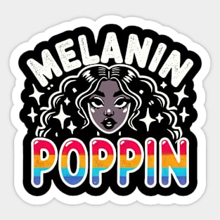 Melanin Poppin Sticker